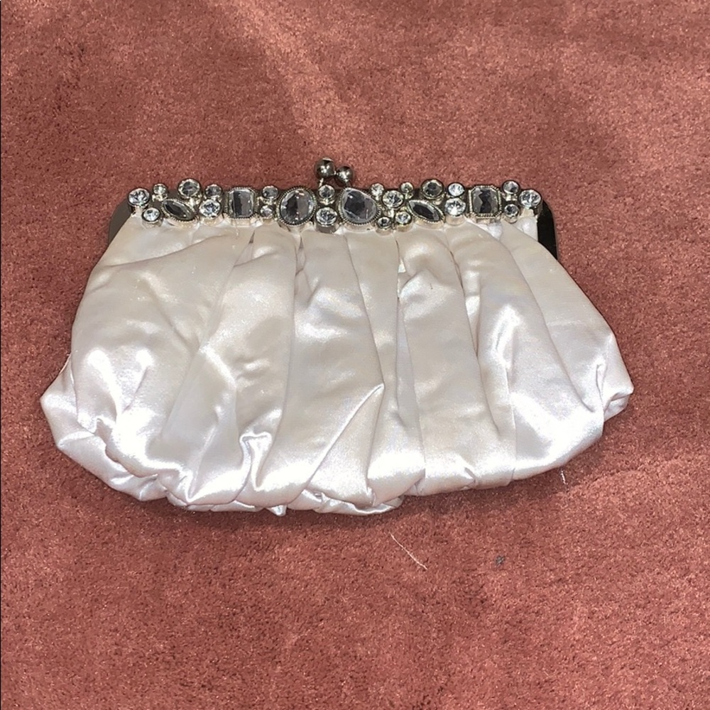 White silky clutch